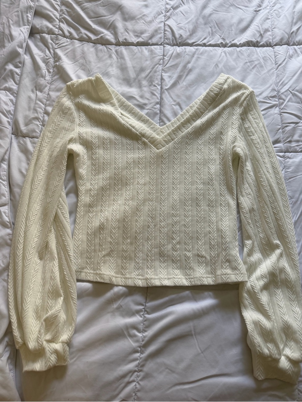 SHEIN Cream Off-the-Shoulder Cable Knit Sweater